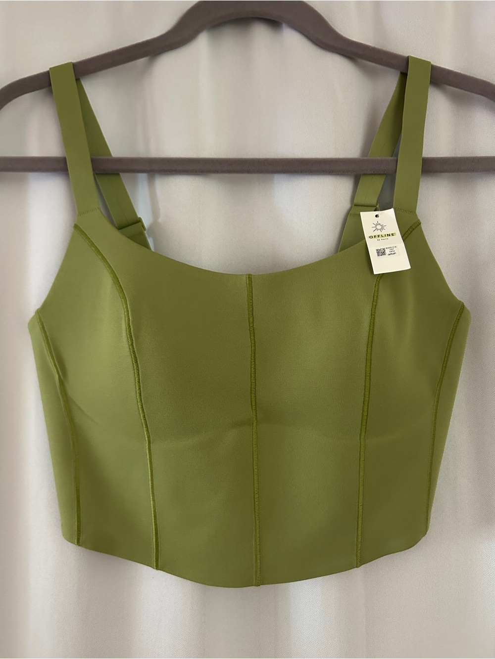 NWT!!! Aerie Real Me Sweat Cardio Most Support Corset Longline Sports Bra M